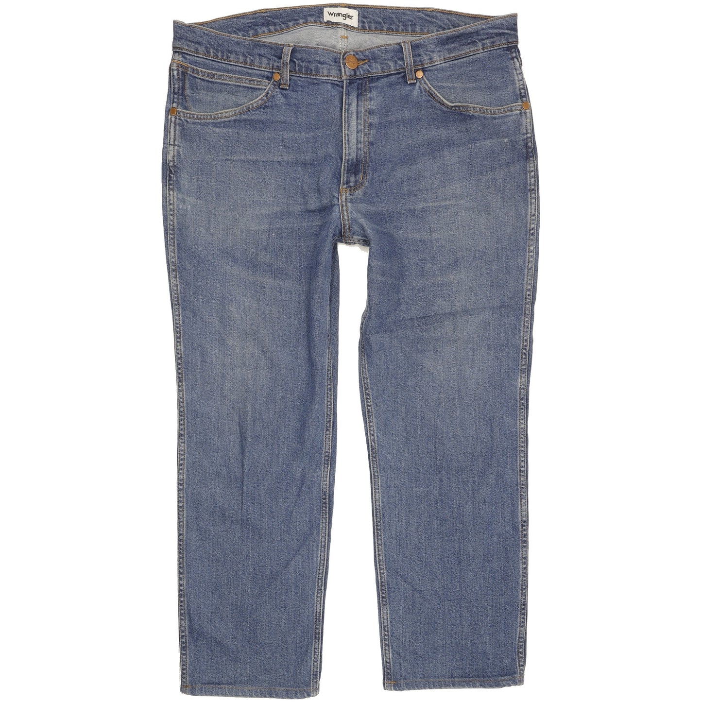 Wrangler Greensboro Men Blue Straight Regular Stretch Jeans W38 L27