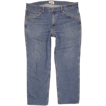 Wrangler Greensboro Men Blue Straight Regular Stretch Jeans W38 L27