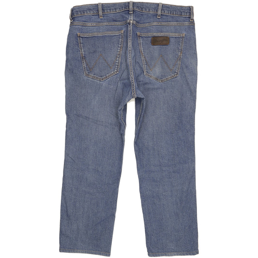 Wrangler Greensboro Men Blue Straight Regular Stretch Jeans W38 L27