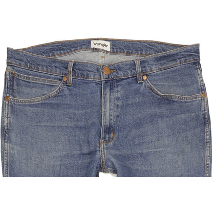Wrangler Greensboro Men Blue Straight Regular Stretch Jeans W38 L27