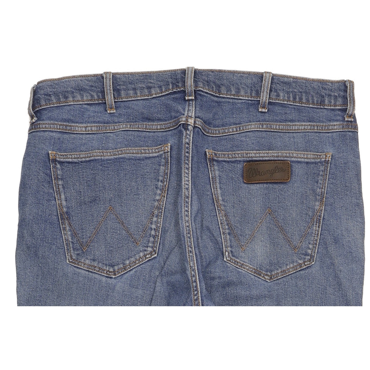 Wrangler Greensboro Men Blue Straight Regular Stretch Jeans W38 L27