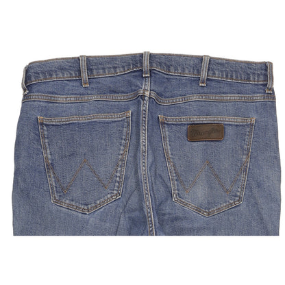 Wrangler Greensboro Men Blue Straight Regular Stretch Jeans W38 L27