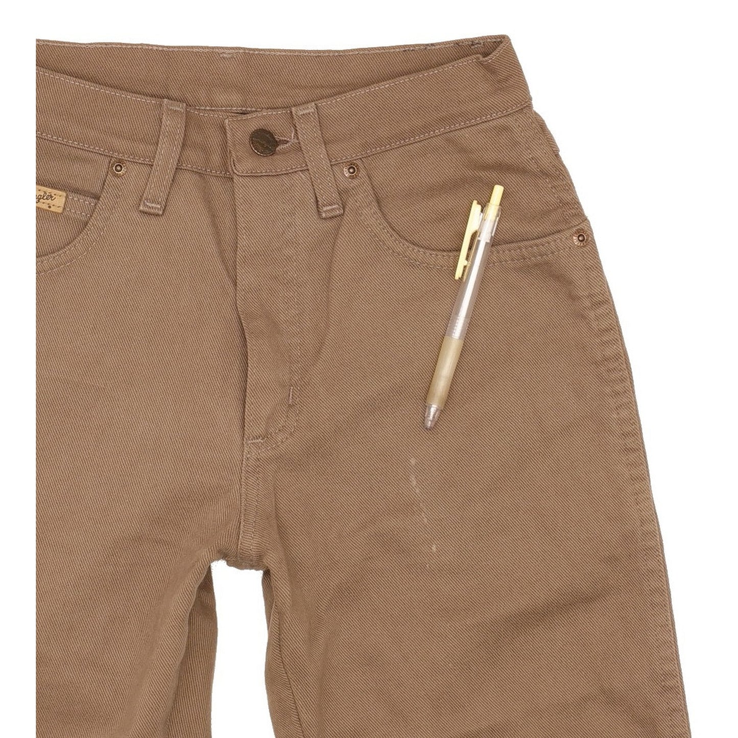 Wrangler Texas Men Brown Straight Regular Stretch Jeans W28 L36