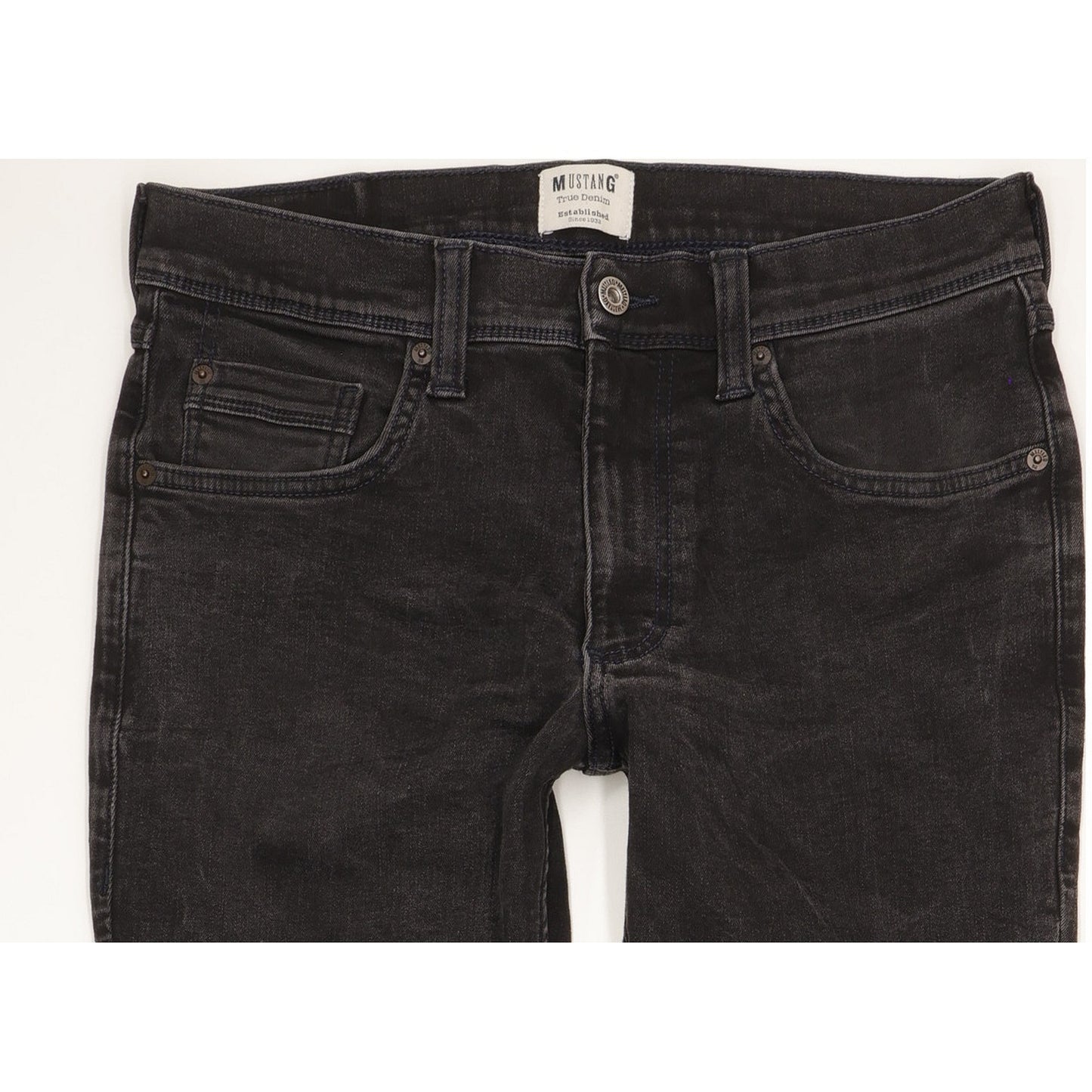 Mustang Washington Men Black Straight Regular Jeans W32 L32