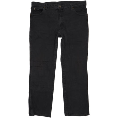Wrangler Durable Quality Men Black Straight Regular Jeans W40 L30