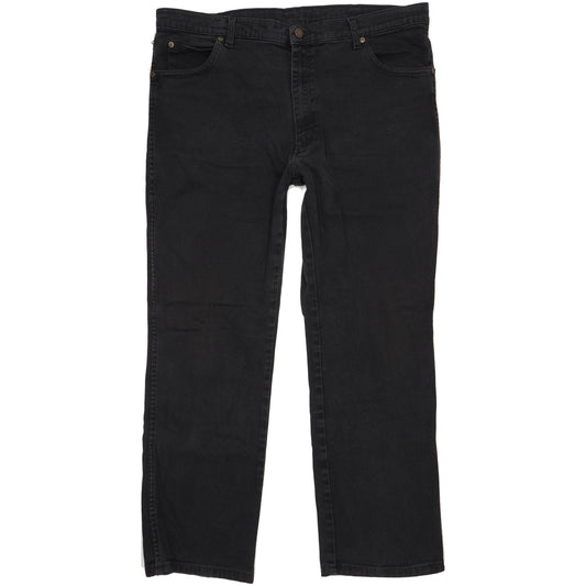 Wrangler Durable Quality Men Black Straight Regular Jeans W40 L30