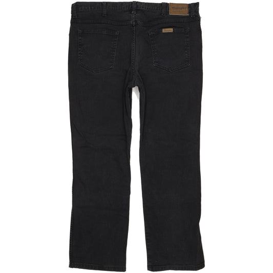 Wrangler Durable Quality Men Black Straight Regular Jeans W40 L30