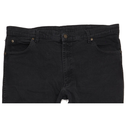 Wrangler Durable Quality Men Black Straight Regular Jeans W40 L30