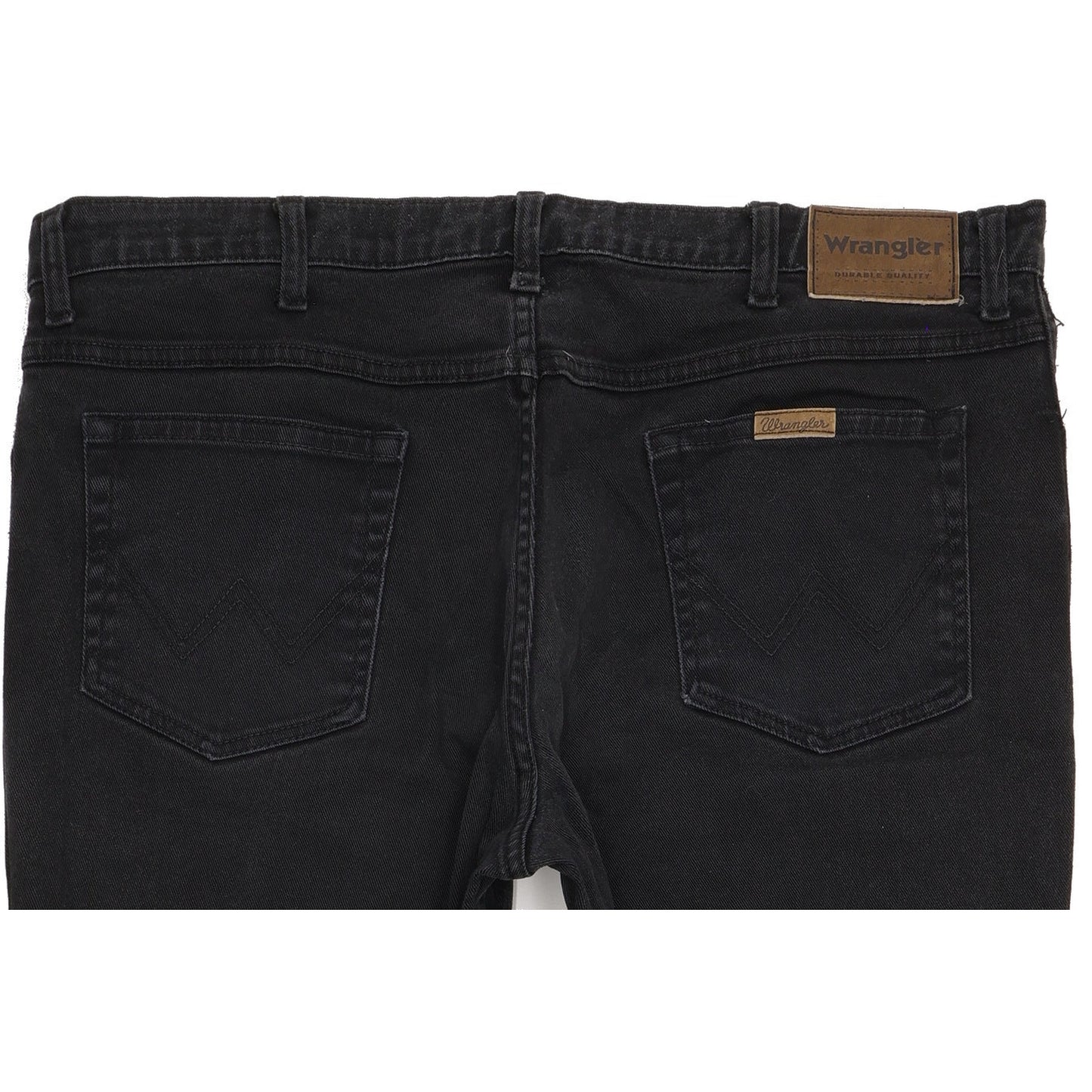 Wrangler Durable Quality Men Black Straight Regular Jeans W40 L30