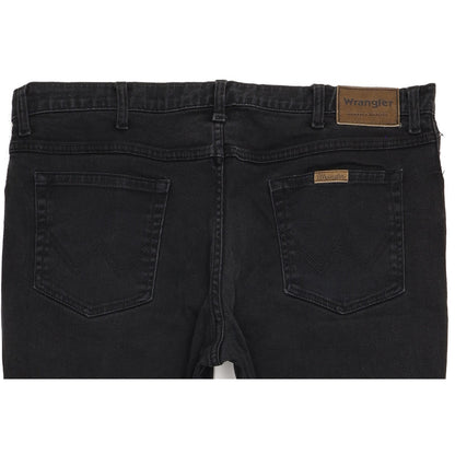 Wrangler Durable Quality Men Black Straight Regular Jeans W40 L30