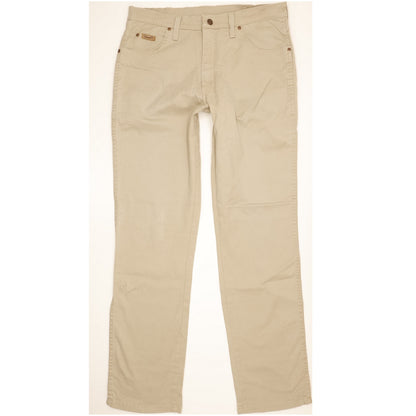 Wrangler Texas Men Beige Straight Regular Stretch Jeans W34 L34