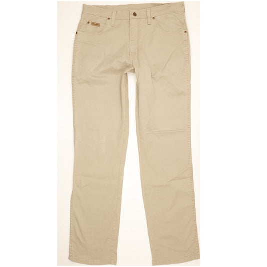 Wrangler Texas Men Beige Straight Regular Stretch Jeans W34 L34