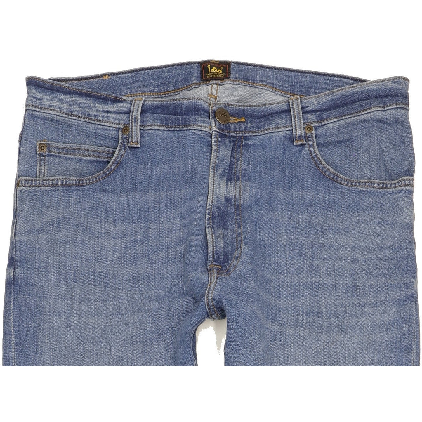 Lee Rider Men Blue Straight Regular Stretch Jeans W34 L32