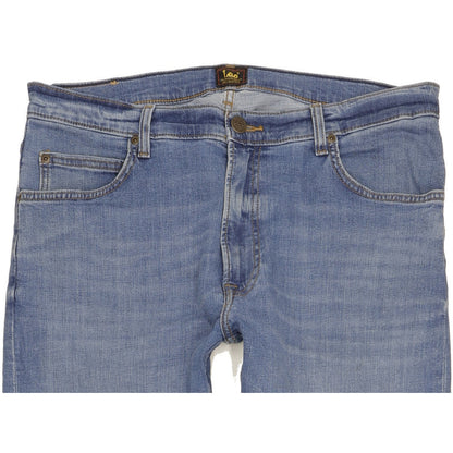 Lee Rider Men Blue Straight Regular Stretch Jeans W34 L32