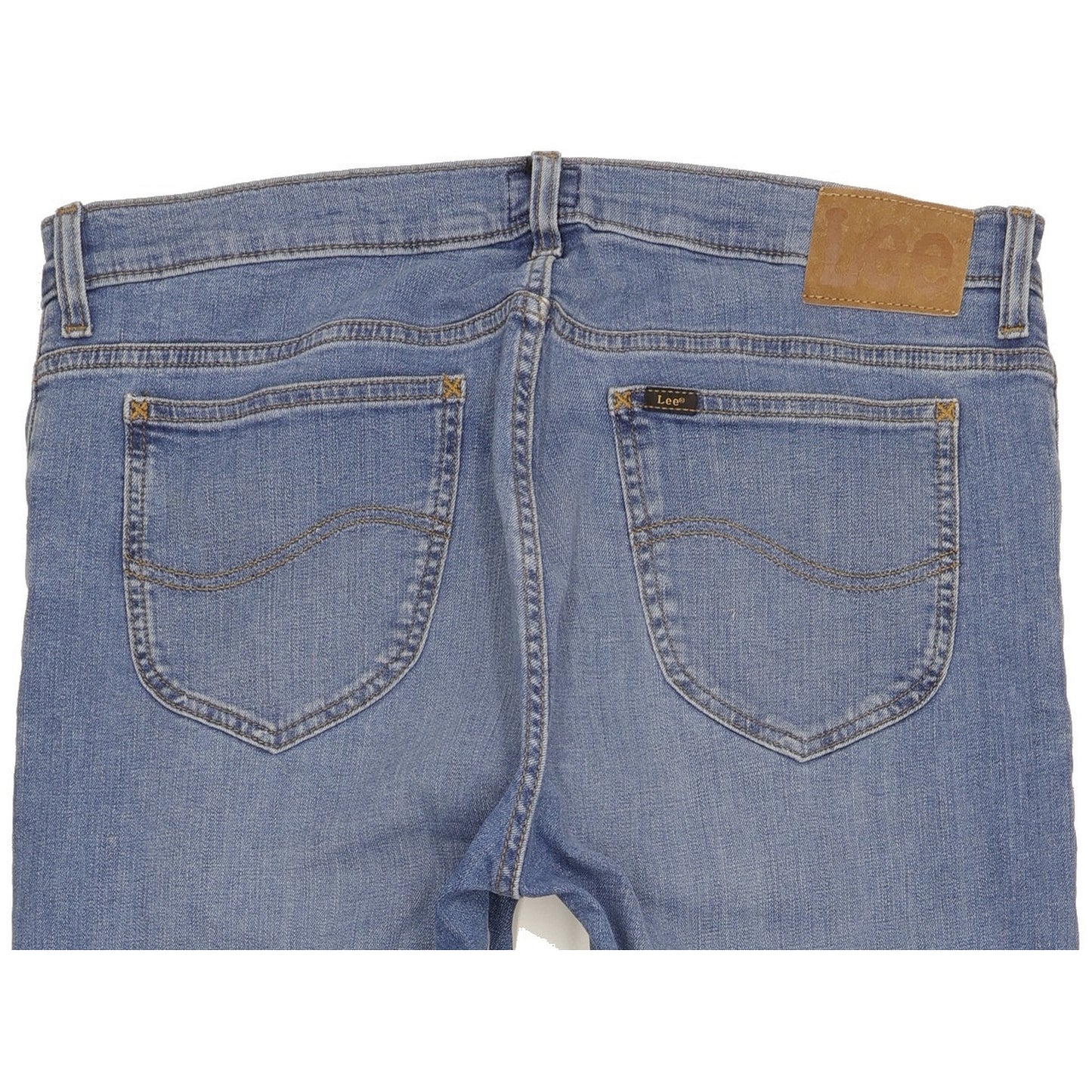 Lee Rider Men Blue Straight Regular Stretch Jeans W34 L32