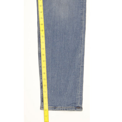 Lee Rider Men Blue Straight Regular Stretch Jeans W34 L32