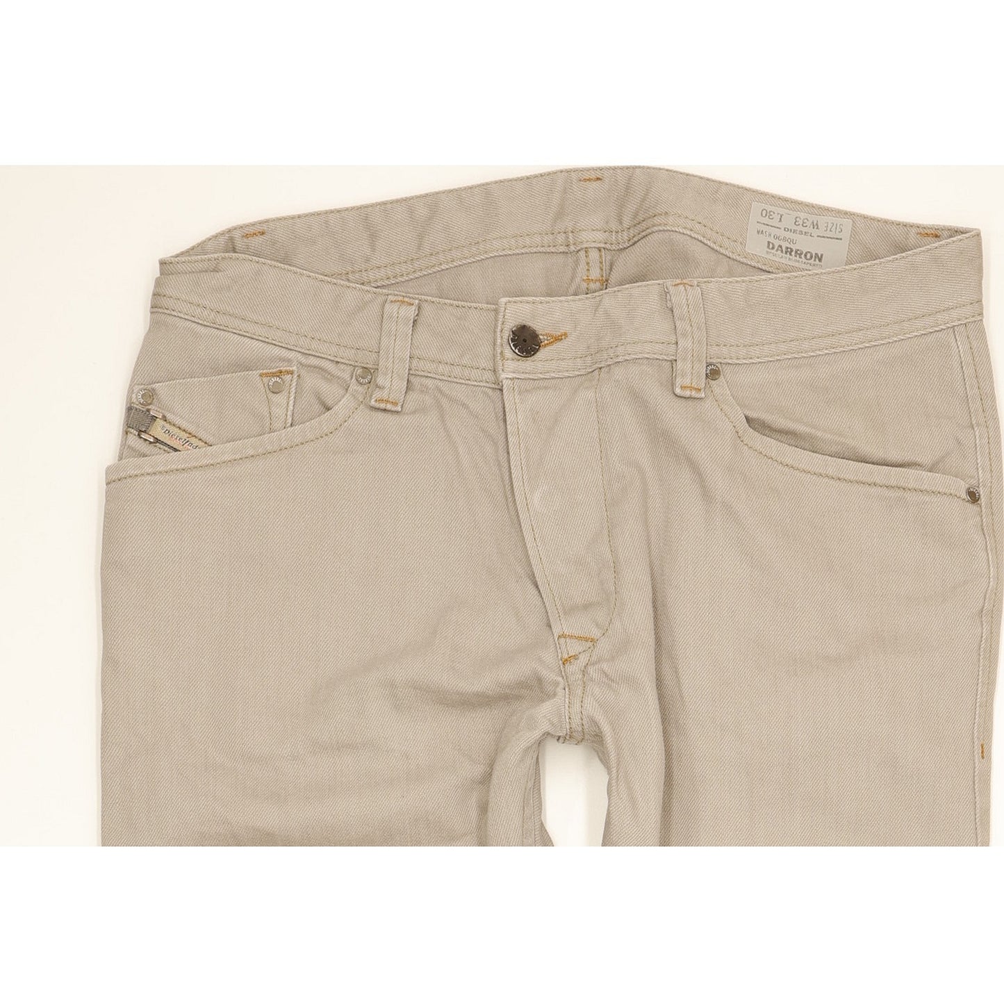 Diesel Darron 008QU Men Grey Tapered Slim Jeans W33 L30