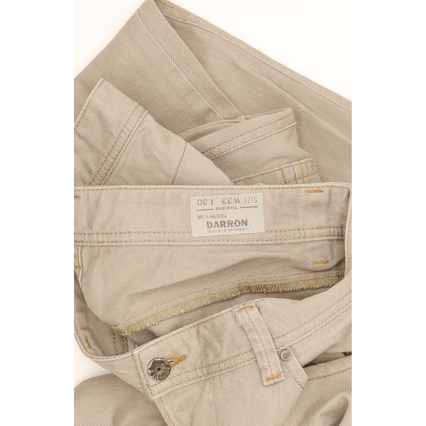Diesel Darron 008QU Men Grey Tapered Slim Jeans W33 L30