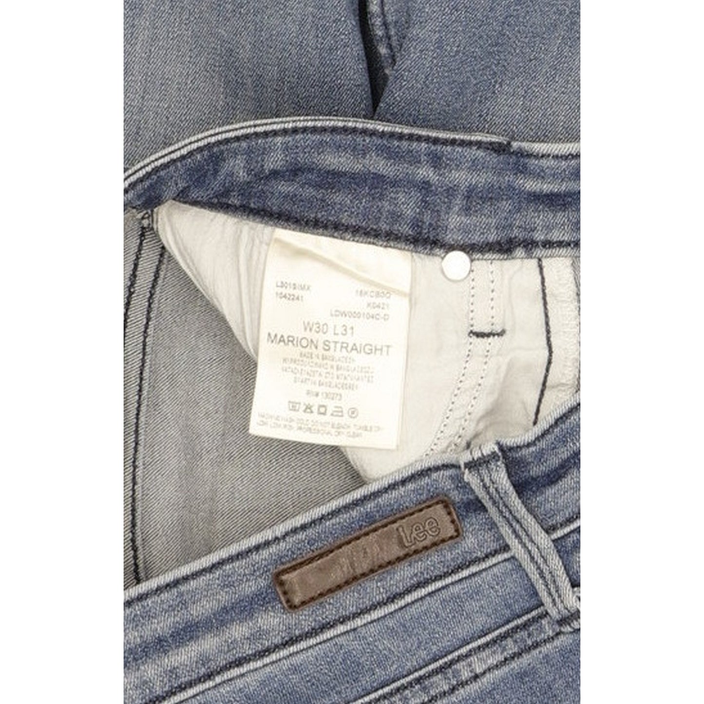 Lee Marion Women Blue Straight Regular Stretch Jeans W30 L30