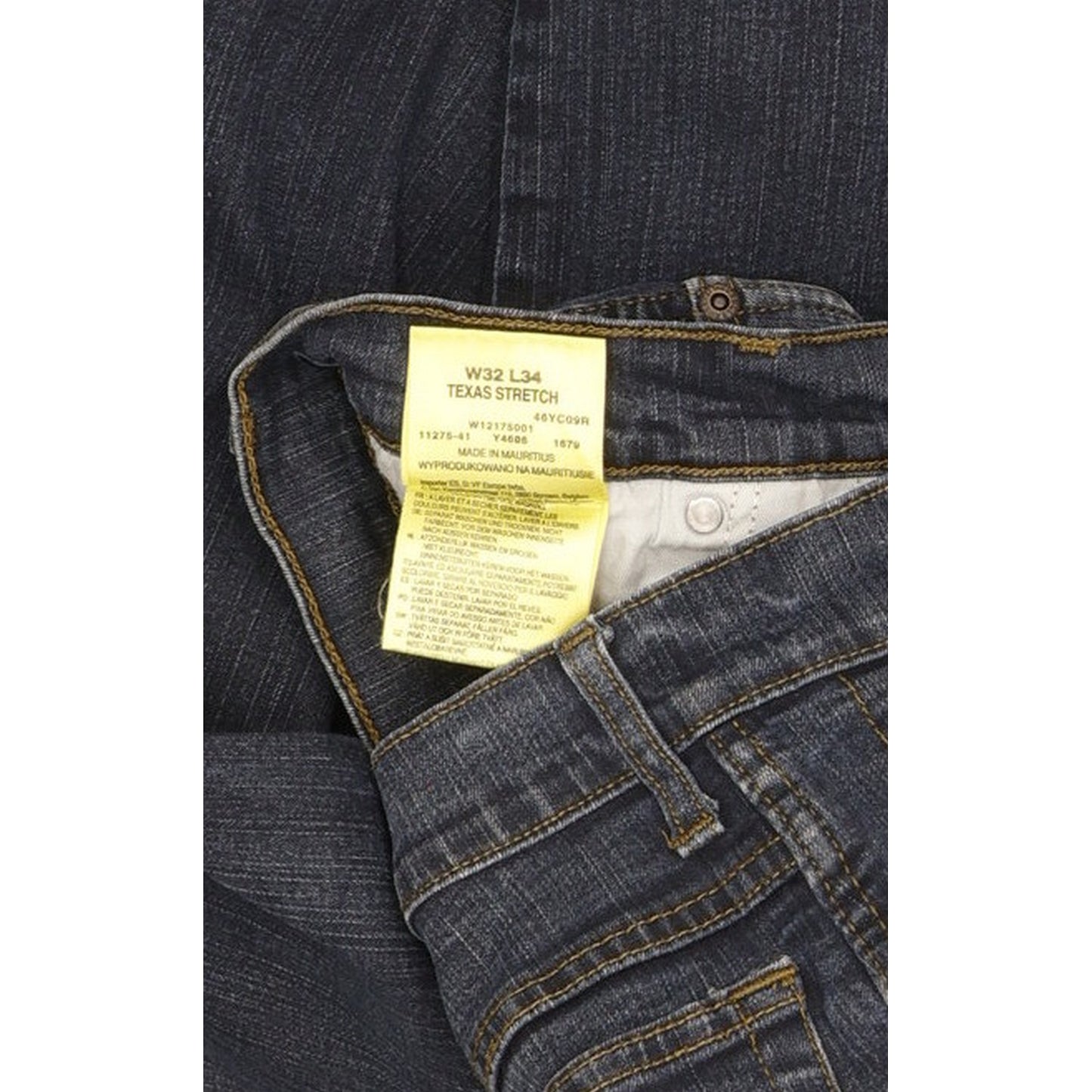 Wrangler Texas Men Blue Straight Regular Stretch Jeans W32 L34