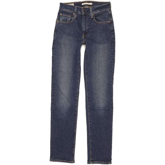 Levi's 724 Women Blue Straight Slim Stretch Jeans W25 L30