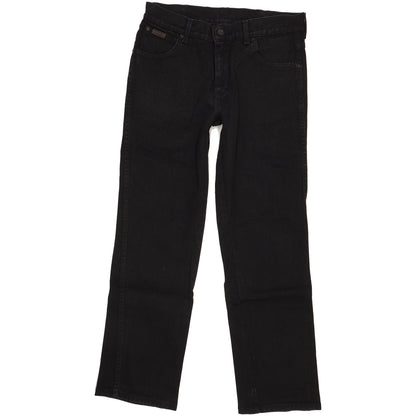 Wrangler Texas Men Black Straight Regular Stretch Jeans W32 L30