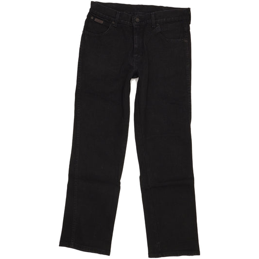 Wrangler Texas Men Black Straight Regular Stretch Jeans W32 L30