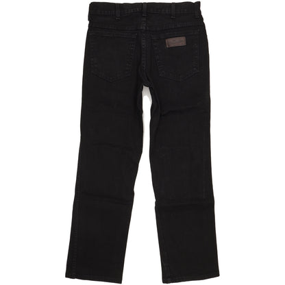 Wrangler Texas Men Black Straight Regular Stretch Jeans W32 L30