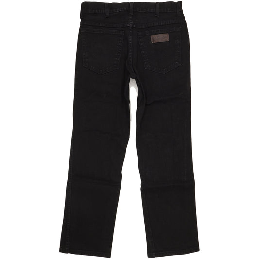 Wrangler Texas Men Black Straight Regular Stretch Jeans W32 L30