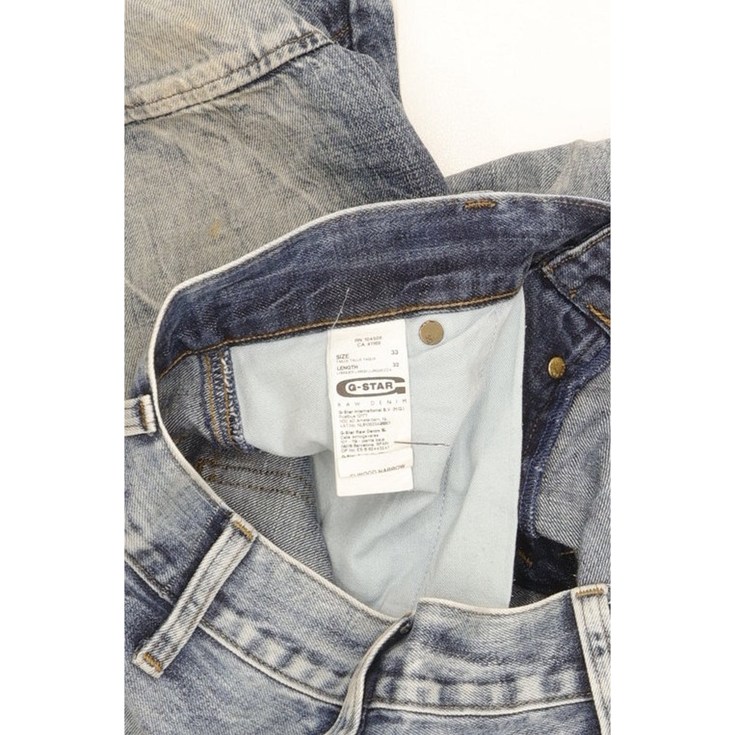 G-Star Elwood Men Blue Straight Regular Jeans W33 L32