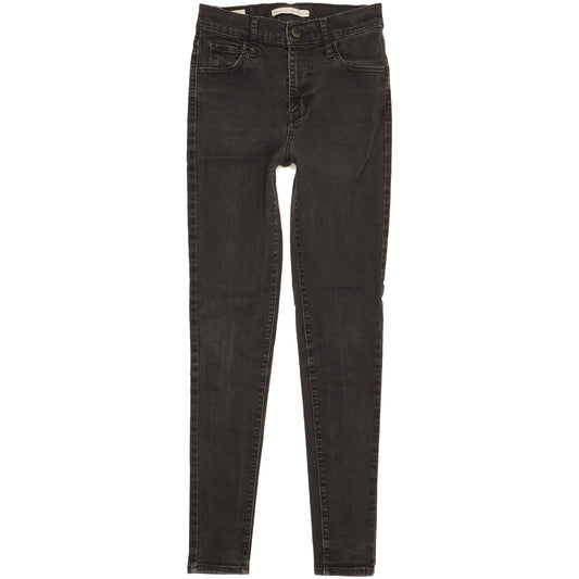 Levi's 720 Women Black Skinny Slim Stretch Jeans W26 L29