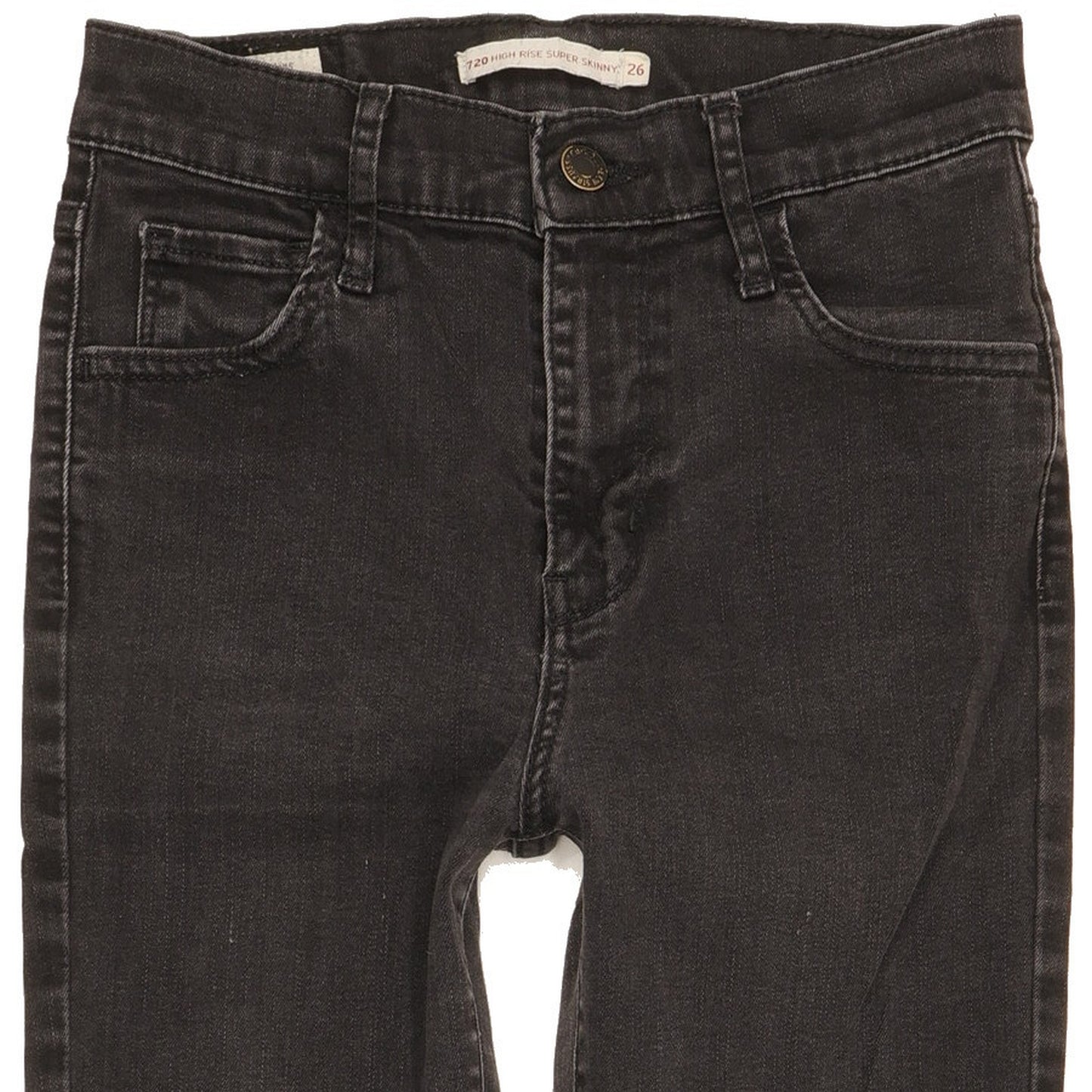 Levi's 720 Women Black Skinny Slim Stretch Jeans W26 L29