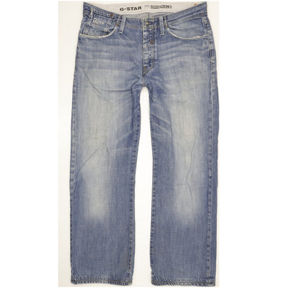 G-Star New Locker Men Blue Straight Regular Jeans W34 L30