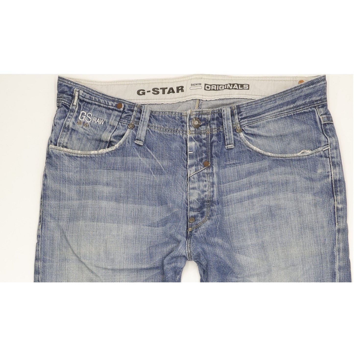 G-Star New Locker Men Blue Straight Regular Jeans W34 L30