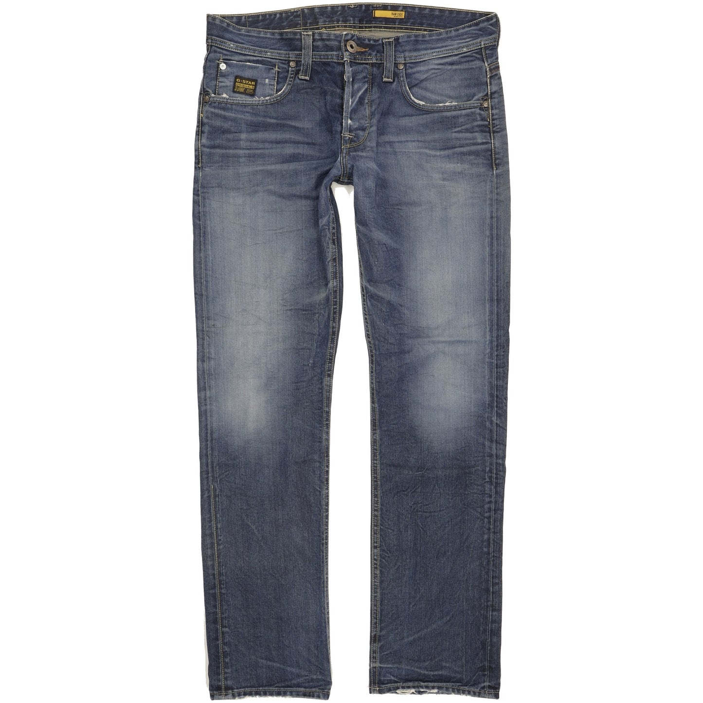 G-Star 3301 Men Blue Straight Regular Jeans W34 L32