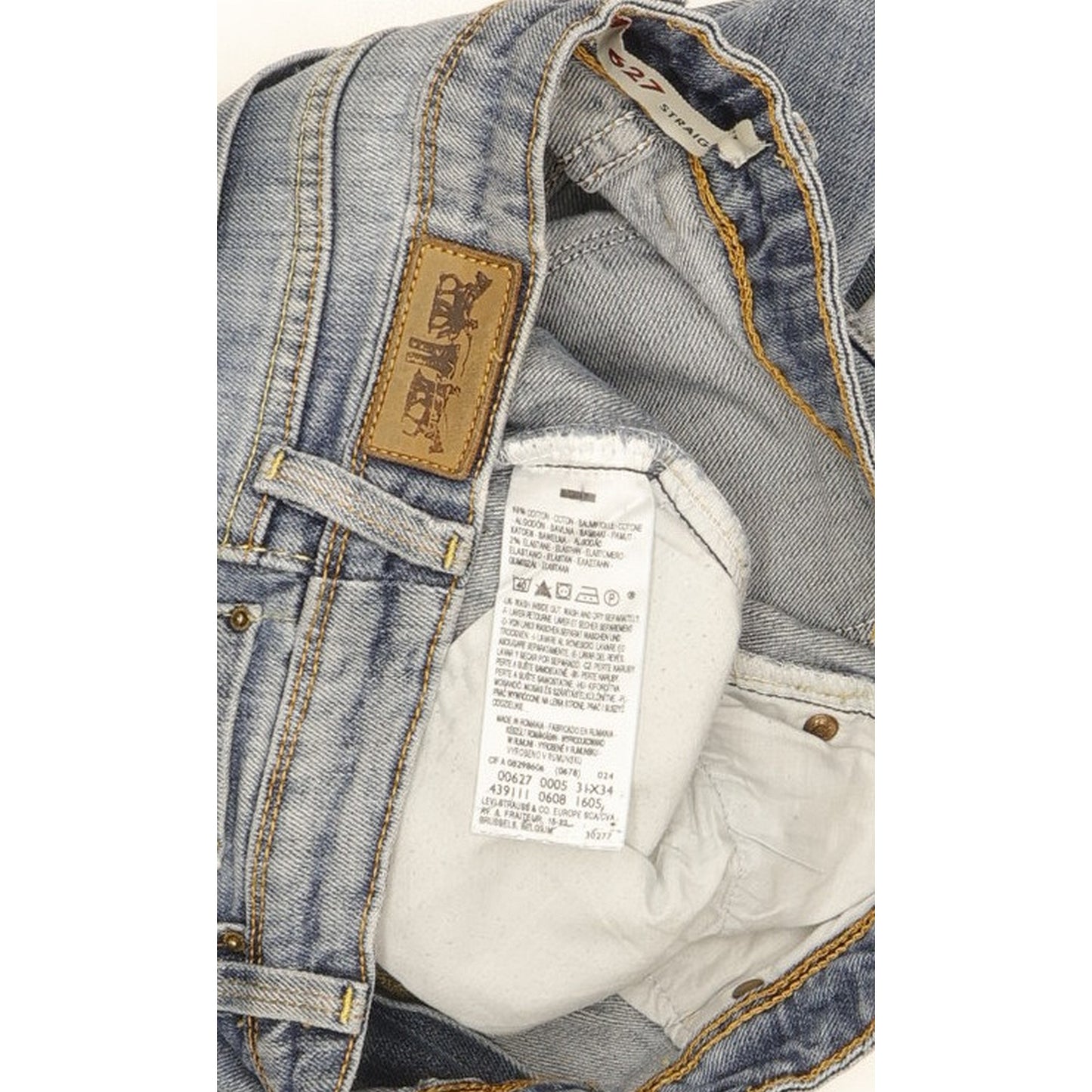 Levi's 627 Women Blue Straight Slim Stretch Jeans W31 L31