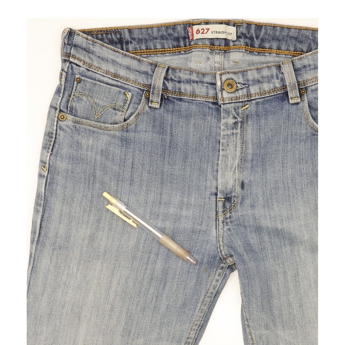 Levi's 627 Women Blue Straight Slim Stretch Jeans W31 L31