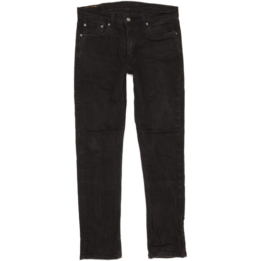Levi's 511 Men Black Straight Slim Stretch Jeans W33 L31