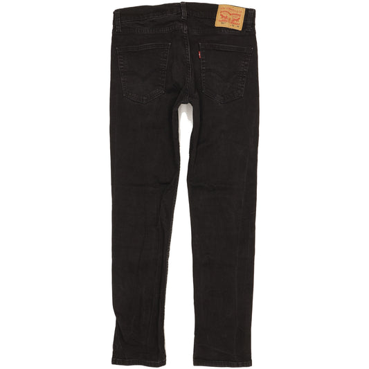 Levi's 511 Men Black Straight Slim Stretch Jeans W33 L31