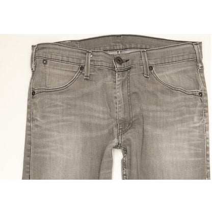 Levi's 504 Men Grey Straight Regular Stretch Jeans W33 L29