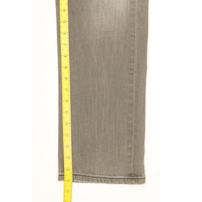 Levi's 504 Men Grey Straight Regular Stretch Jeans W33 L29