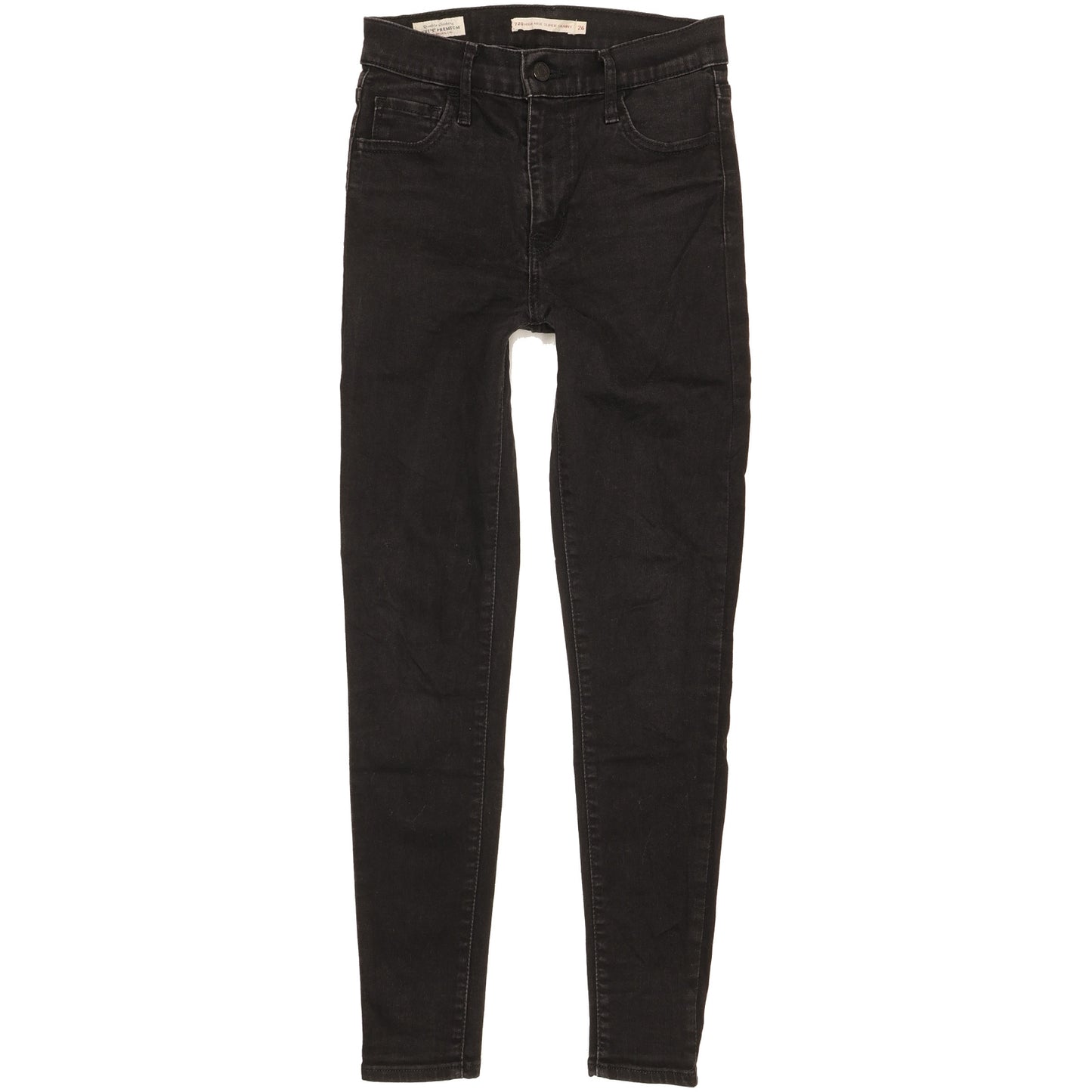 Levi's 720 Women Black Skinny Slim Stretch Jeans W26 L27