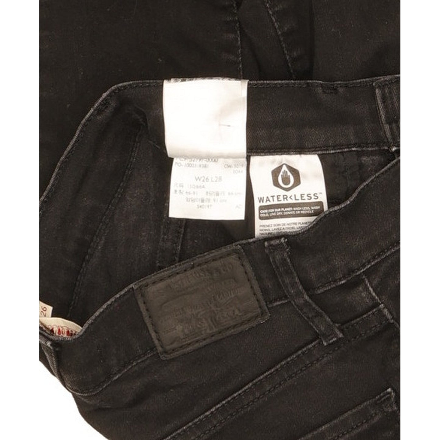 Levi's 720 Women Black Skinny Slim Stretch Jeans W26 L27