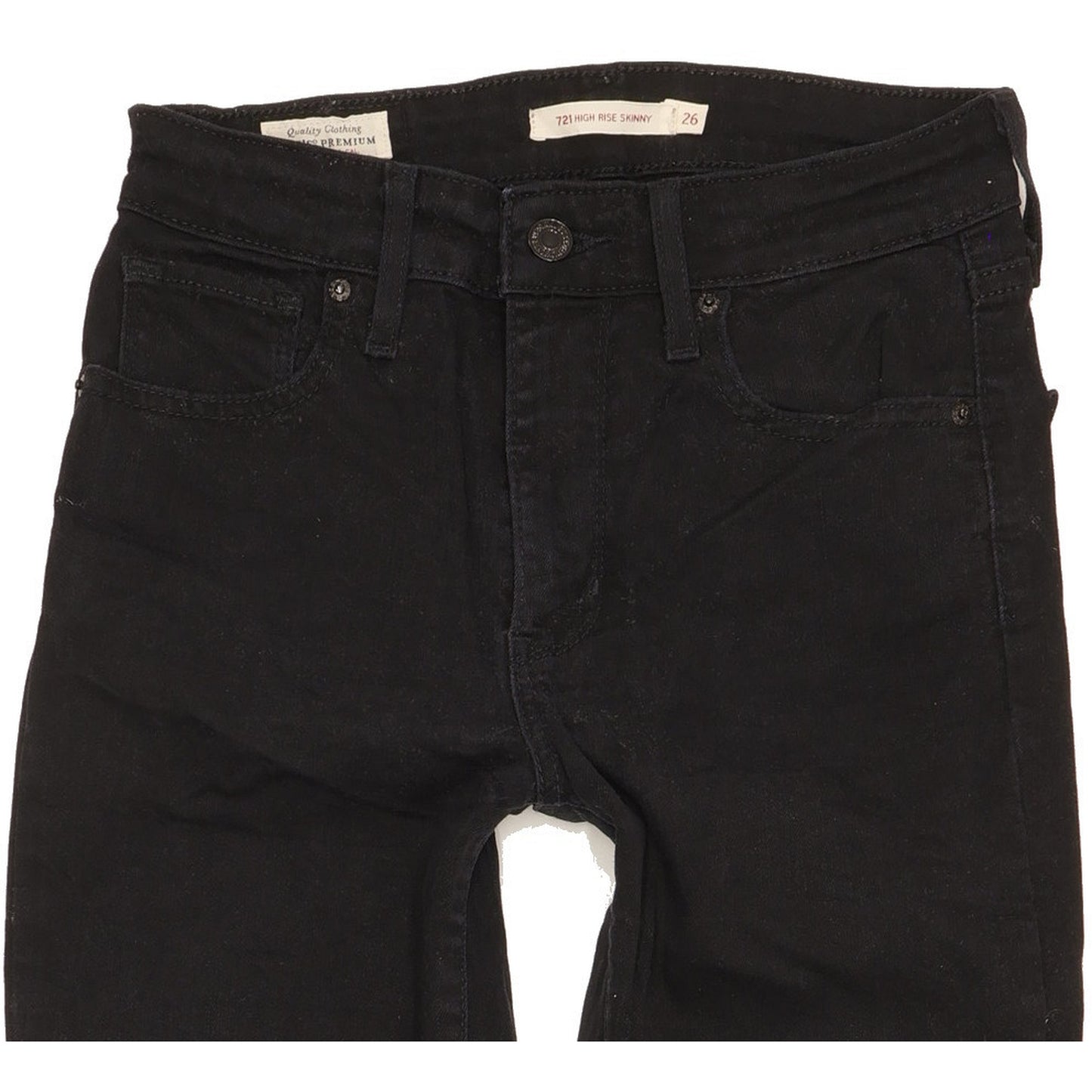 Levi's 721 Women Black Skinny Slim Stretch Jeans W26 L29