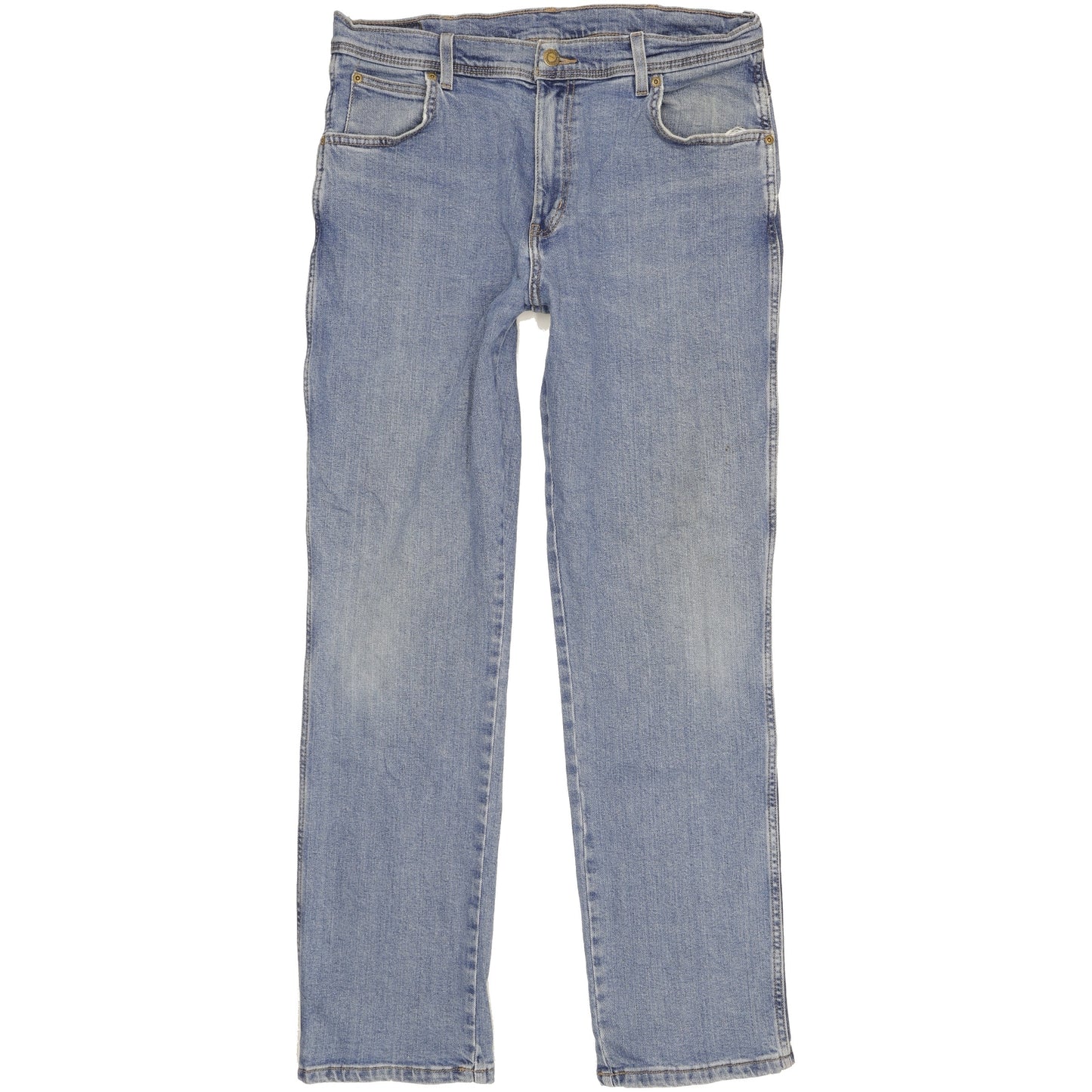 Wrangler Durable Quality Men Blue Straight Regular Stretch Jeans W36 L32