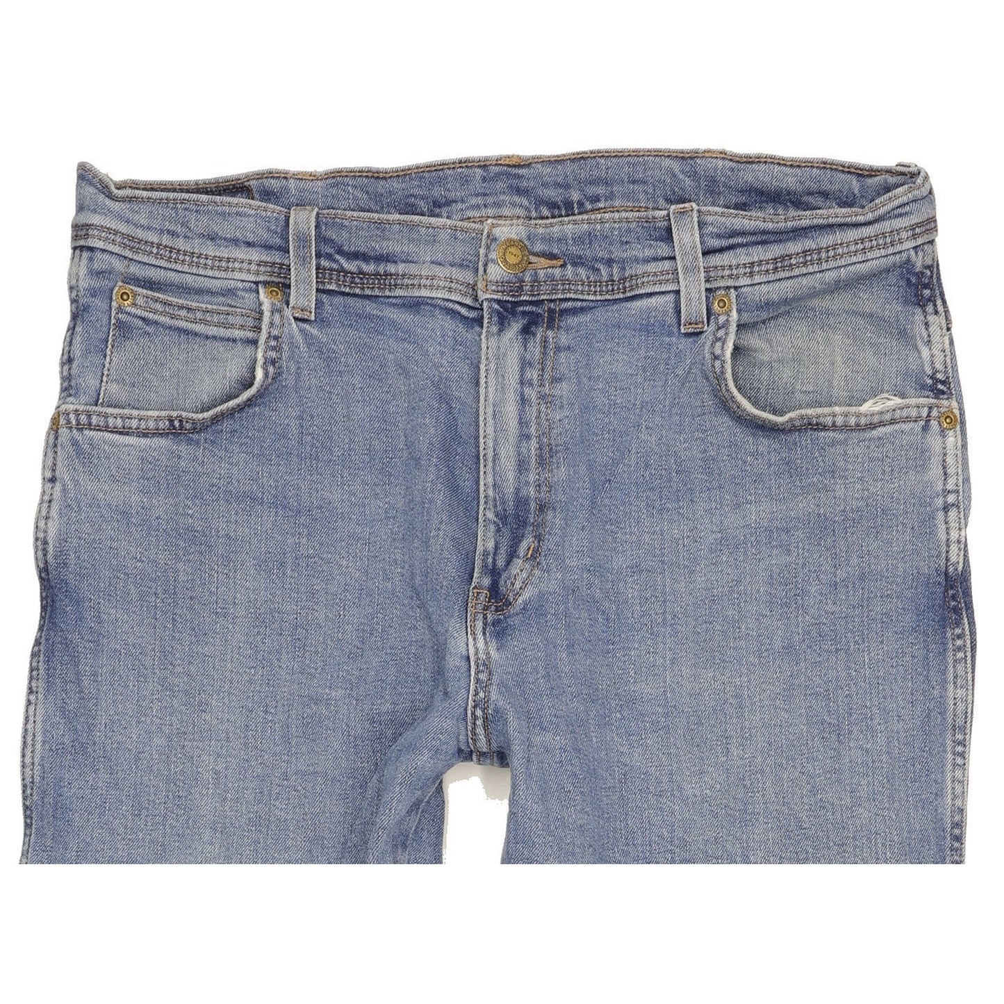 Wrangler Durable Quality Men Blue Straight Regular Stretch Jeans W36 L32