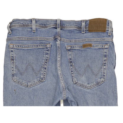 Wrangler Durable Quality Men Blue Straight Regular Stretch Jeans W36 L32