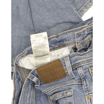 Wrangler Durable Quality Men Blue Straight Regular Stretch Jeans W36 L32