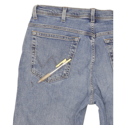 Wrangler Durable Quality Men Blue Straight Regular Stretch Jeans W36 L32