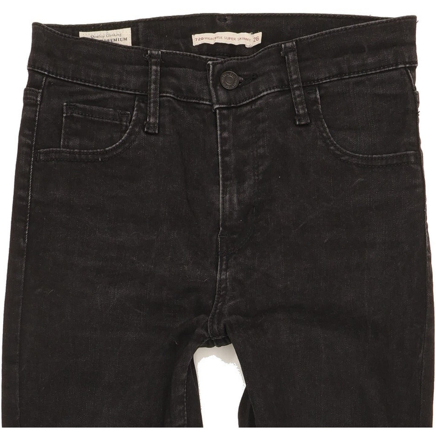 Levi's 720 Women Black Skinny Slim Stretch Jeans W26 L30